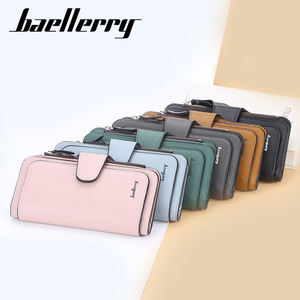 กระเป๋าสตางค์แบบยาวพับสามตอนสำหรับผู้หญิง ยี่ห้อ Baellerry ทำจากหนัง PU พร้อมซิปใส่บัตร สีชมพูอ่อน ขนาด 7 นิ้ว - Product Image 4