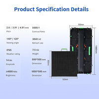 Módulo LED P1.9 P2.6 P2.9 P3.91, Pantalla LED Interior, Letrero LED de 500*500 mm, Panel de Video Wall LED, Pantalla LED para Exteriores