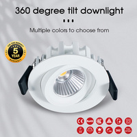 Downlight LED orientable à 360 degrés, éclairage IC, angle de faisceau de 40 degrés, spot 83mm, 8W, 3CCT, encastré COB, moderne, pour salon, IP44