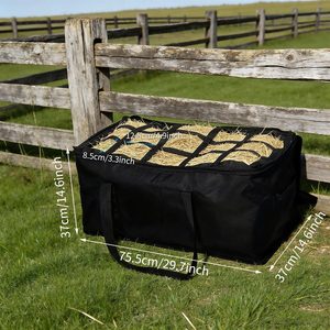 Sac de rangement <span class=keywords><strong>pour</strong></span> <span class=keywords><strong>foin</strong></span> <span class=keywords><strong>pour</strong></span> cheval, sac de transport surdimensionné <span class=keywords><strong>pour</strong></span> aliments <span class=keywords><strong>pour</strong></span> <span class=keywords><strong>chevaux</strong></span> avec poignée de transport - Product Image 5