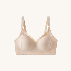Soutien-gorge d'allaitement <span class=keywords><strong>de</strong></span> <span class=keywords><strong>maternité</strong></span> sans trace pour femme Doublure <span class=keywords><strong>de</strong></span> lactation Coupe fixe Petite poitrine Push-Up Anti-affaissement Sein <span class=keywords><strong>auxiliaire</strong></span> optimisé - Product Image 6