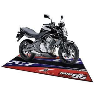 Anti Slip Racing Customized Rubber Backing Motorcycle Pit Mat