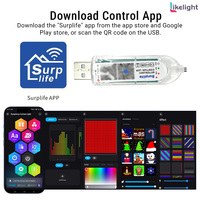 Guirnalda de Luces LED RGB WS2811 de 400 LED, Alimentación por USB DC5V, IP54, para Decoración de Interiores, Hogar, Dormitorio, Ventana, Fiestas