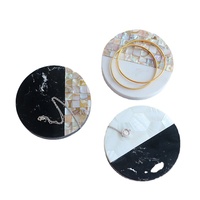 Coquillage coloré Design abstrait anti-dérapant pierre marbre sous-verres créatif mosaïque Style Art moderne tasses napperons pour table