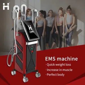 Factory Dropshipping 2-4 Handles Muscle Stimulator Ems Rf Sculpting Machine Electromagnetic Body Shaping Slimming Equipment