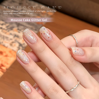 Vernis à ongles gel pailleté fin effet neige et glace d'hiver 16 ml pour Noël