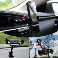 Antislip Car Mat Silikon Telefon halter Flexibel klappbare Schwerkraft Armaturen brett Mobile Cup holder Automatisch für Aluminium legierung