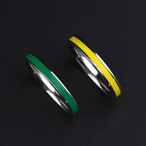 แหวนสปินเนอร์สแตนเลสสตีลเรืองแสงสำหรับผู้ชาย แหวนไทเทเนียมลดความวิตกกังวล ของขวัญเครื่องประดับสำหรับผู้หญิง - Product Image 4