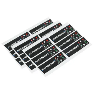 Custom Lexan Screen Printed PVC Labels Self Adhesive Front Overlay Control Panel Stickers With Push Buttons