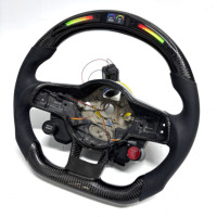 Volant sport en cuir PU, fibre de carbone et LED pour VW/Volkswagen MK7 GTI Golf 6/7/7.5 R R-Line CC Polo Passat B8