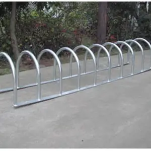 Raquetes de bicicleta galvanizados, para áreas externas, 10 bicicletas, piso montado, para estacionamento em forma de u, raquetes de bicicleta
