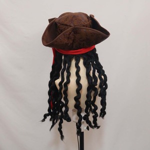 Accessoires pour fête d'Halloween Chapeau de <span class=keywords><strong>pirate</strong></span> Jack Sparrow pour <span class=keywords><strong>homme</strong></span> adulte <span class=keywords><strong>Perruque</strong></span> CARR-033 - Product Image 2