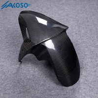 Guardabarros delantero de motocicleta de fibra de carbono seco AKOSO 3K, guardabarros para Kawasaki Ninja 2020 +, para Kawasaki Ninja 2, 2, 1, 1, ZX25R +