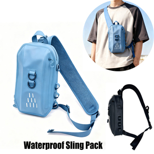 Sac banane bandoulière personnalisé en cuir TPU imperméable, sac de pêche à la mouche, sac à dos submersible de haute qualité pour boîte à pêche - Product Image 1