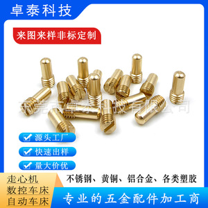 Takuya Brass CNC Machined <b>Pins</b> Bright Finish 0.1mm Wall Thickness 46mm Max Size For Precision Applications - Product Image 5