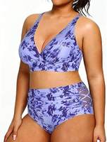 Surdimensionné Femmes Plus La Taille Bikini Taille Haute Contrôle Du Ventre Maillots De Bain Grande Taille Deux Pièces Maillots De Bain Maillots De Bain