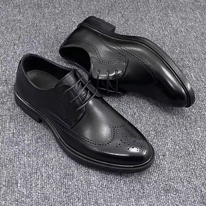Nouvelles Chaussures Habillées en Cuir pour Hommes, Style Anglais, à Bout Pointu, Gravées, Décontractées et Formelles, Meilleures Ventes - Product Image 2
