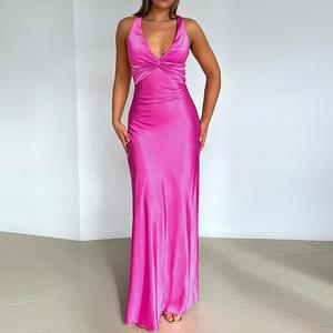 Abiti da donna sexy senza schienale <span class=keywords><strong>con</strong></span> <span class=keywords><strong>spalline</strong></span> <span class=keywords><strong>incrociate</strong></span> e apertura sul seno, i più venduti per le vacanze - Sehe Fashion - Product Image 1