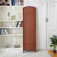 Séparateur de pièce mobile et écran pliable, 4 panneaux en diamant, tissage de fibres, partition de salle, mur d'intérieur pliable pour bureau