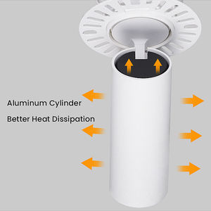 <span class=keywords><strong>Spot</strong></span> encastré <span class=keywords><strong>LED</strong></span> <span class=keywords><strong>orientable</strong></span> 5W 360 Downlight rétractable réglable avec luminaire minimal au plafond rotatif - Product Image 5