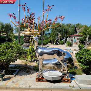 Statua di Cervo in Acciaio Inossidabile per Decorazione in Vendita - Product Image 3