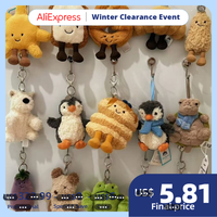 Pendentif pour chien Jelly Catezbaby avec trois étiquettes, estampillé à Barcelone, style ours, aubergine, croissant, peluche ultra-douce en PP