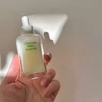 Flacon compte-gouttes carré en verre givré 30ml/50ml avec bouchon à vis, personnalisable avec logo, pour sérum visage et soins de la peau