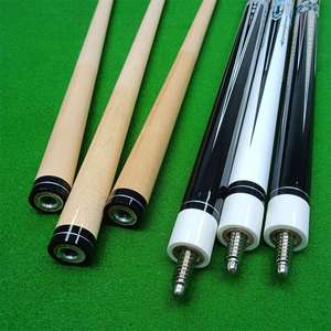 Taco de billar de madera de arce de 1/2 unión, estilo chino, de doble sección, 57 pulgadas, para Black Eight, con punta grande de 11-13mm, para Nine <span class=keywords><strong>Ball</strong></span> americano y Snooker - Product Image 4