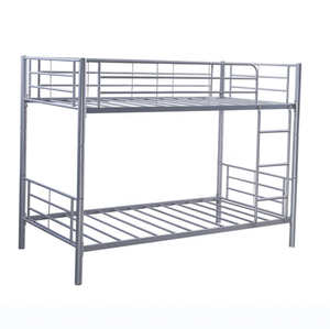 Стальная двухъярусная кровать Серебряная Кровать Металлическая стальная трубчатая кровать - Product Image 5