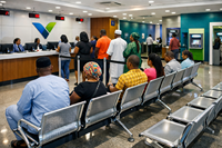 Chaise d'attente robuste en métal à 3 places pour projets aéroportuaires et hospitaliers au Nigeria, en acier laminé à froid antirouille, pour réception