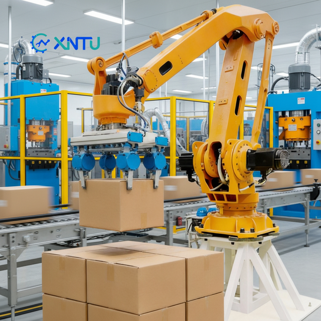 Automated PLC Controlled Palletizing Robot with High Payload Capacity for End Line Packaging High Quality Low Cost Easy Operate