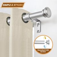 Tringle à rideau industrielle noire mate de style français, décoration de fenêtre pour la maison