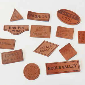 Etiquetas personalizadas de cuero PU rectangulares para bolsos, ropa y prendas de vestir, con relieve, material de primera calidad. - Product Image 4
