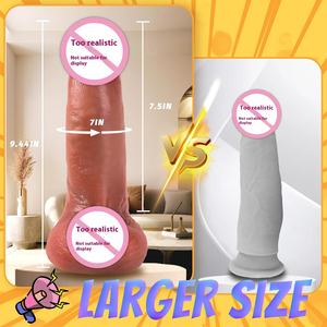 Diskon besar Amazon mainan seks tongkat pasang Tinggi Wanita Dildo elektrik Masturbator silikon lunak Penis raksasa palsu & menyenangkan - Product Image 2