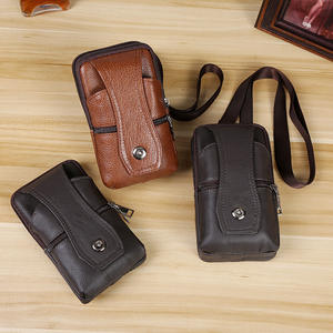 Lederen Mobiele Telefoon <span class=keywords><strong>Holster</strong></span> Voor Iphone Case Kleine Reizen Crossbody Smartphone Riem Loop Bag Holder Clip Schouderriem Man - Product Image 6
