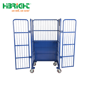 Contenedor de Paletización Enrollable Apilable de Acero Galvanizado, Carro Logístico, Jaula de Almacenamiento Móvil que Ahorra Espacio para Supermercados - Product Image 3