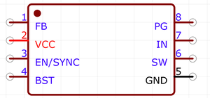 Convertisseur DC-DC MP9943GQ-Z, montage SMT, boîtier QFN-8, courant 3A+, large plage d'entrée de fonctionnement continu de 4V à 36V - Product Image 3
