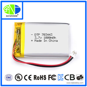 DTP703443 CE список 3,7 В литий-ионный аккумулятор 1000 мАч Lipo - Product Image 3