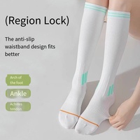 Nouvelles chaussettes de compression montantes en tricot pour femmes, avec revers antidérapant, idéales pour le sport, la barre, le yoga et le pilates – Collection 2026