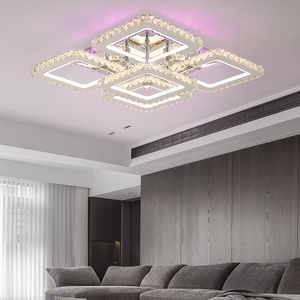 500*500mm LEight iling eiling ight Rusususic hyhythm ololor hhange Lass rystalstal eiling AMP ITH emote ontrol - Product Image 2