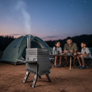WillowyBe Portable Camping Wood Stove Outdoor Sauna Hot Tent <strong>Rocket</strong> Stove <strong>Heater</strong> for Climbing and Dry Sauna with Friends - Product Image 1