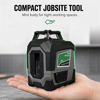 Niveau laser vert 3D mini haute précision à 5 lignes, autonivelant, rotatif à 360° pour le carrelage