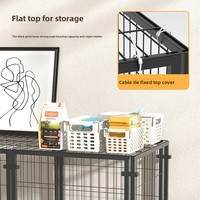 Cage/Barrière Intérieure Moderne en Fer Massif Entièrement Fermée pour Chiens, Chats et Reptiles de Petite, Moyenne et Grande Taille, Modulable