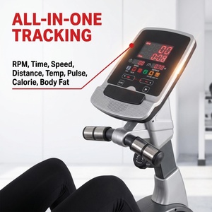 Vélo <span class=keywords><strong>d</strong></span>'exercice inclinable K-FIT GS-8.9R-2, vélo <span class=keywords><strong>d</strong></span>'<span class=keywords><strong>appartement</strong></span> pour la remise en forme à domicile, vélo stationnaire à pédales électriques avec écran LED - Product Image 3