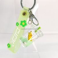Porte-clés flottant mini boisson créatif et mignon en acrylique liquide (thé au lait) pour ornement de sac - Grande Vente