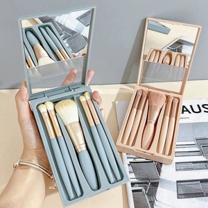 Makeup <b>Brush</b> Set 5 Pieces Synthetic Hair Plastic Handle With Mirror For Foundation Blush Powder Makeup - Product Image 1