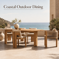 Ensemble de meubles de jardin en teck de luxe avec table et chaises, coussins résistants aux UV pour patio, cour, resort et villa