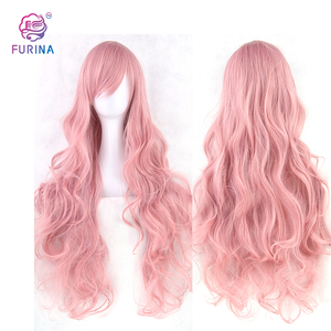 Peluca de <span class=keywords><strong>cosplay</strong></span> sintética de fibra de alta temperatura, cabello largo y ondulado, varios colores, <span class=keywords><strong>barato</strong></span> - Product Image 6