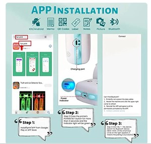Imprimante thermique portable C9 Mini HD sans fil, impression manuelle, papier auto-adhésif pour étiquettes/images/<span class=keywords><strong>photos</strong></span>/reçus/notes/listes - Product Image 4