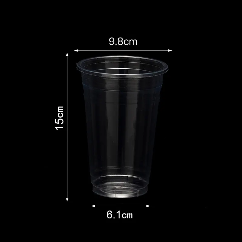 98-16Oz 98 Kaliber Pet Cup 16Oz Transparante Plastic Beker Transparante Koffie M Staan Dezelfde Stijl Wegwerp Koude Drank Beker